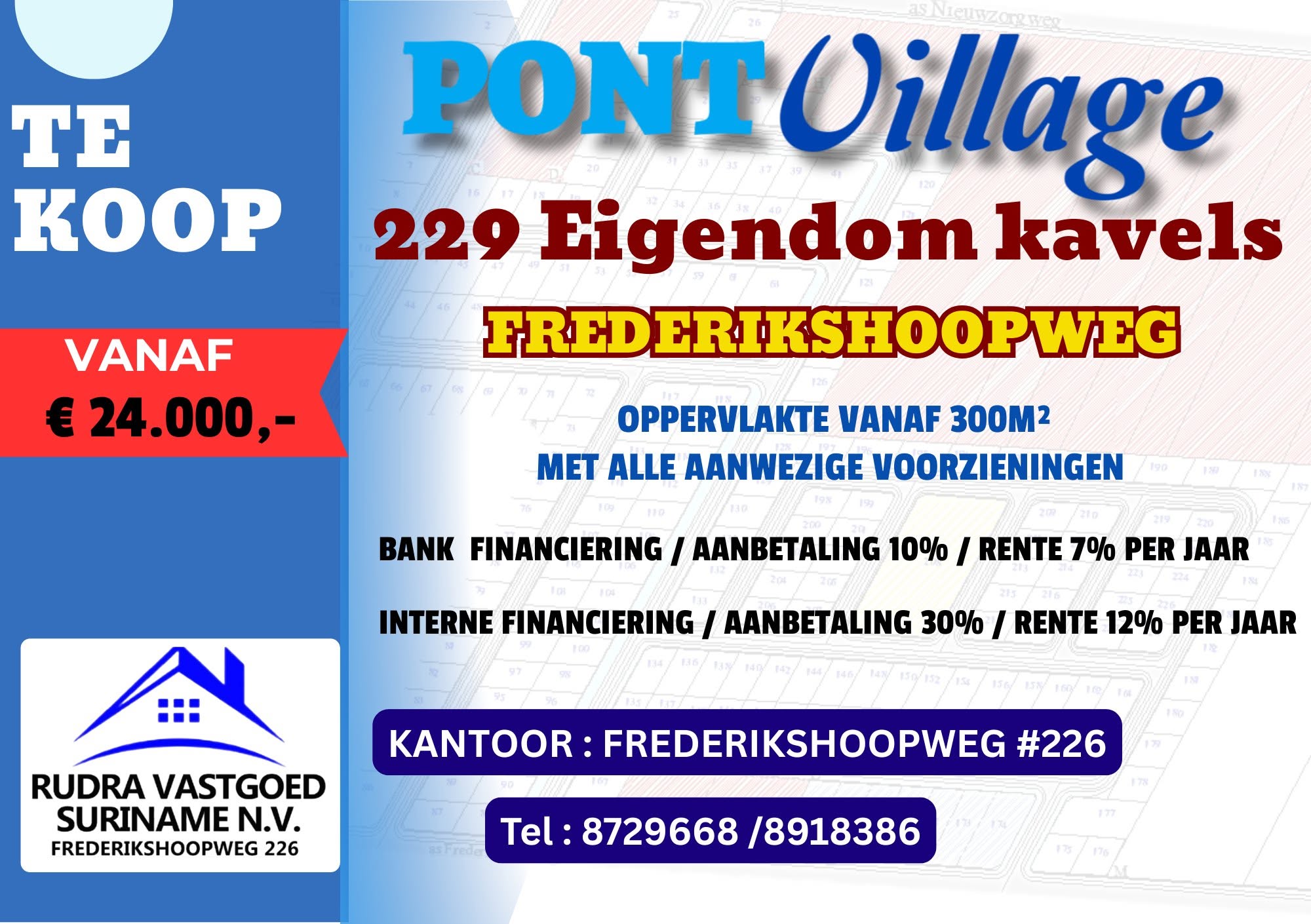 Kavels aan de Frederikshoopweg