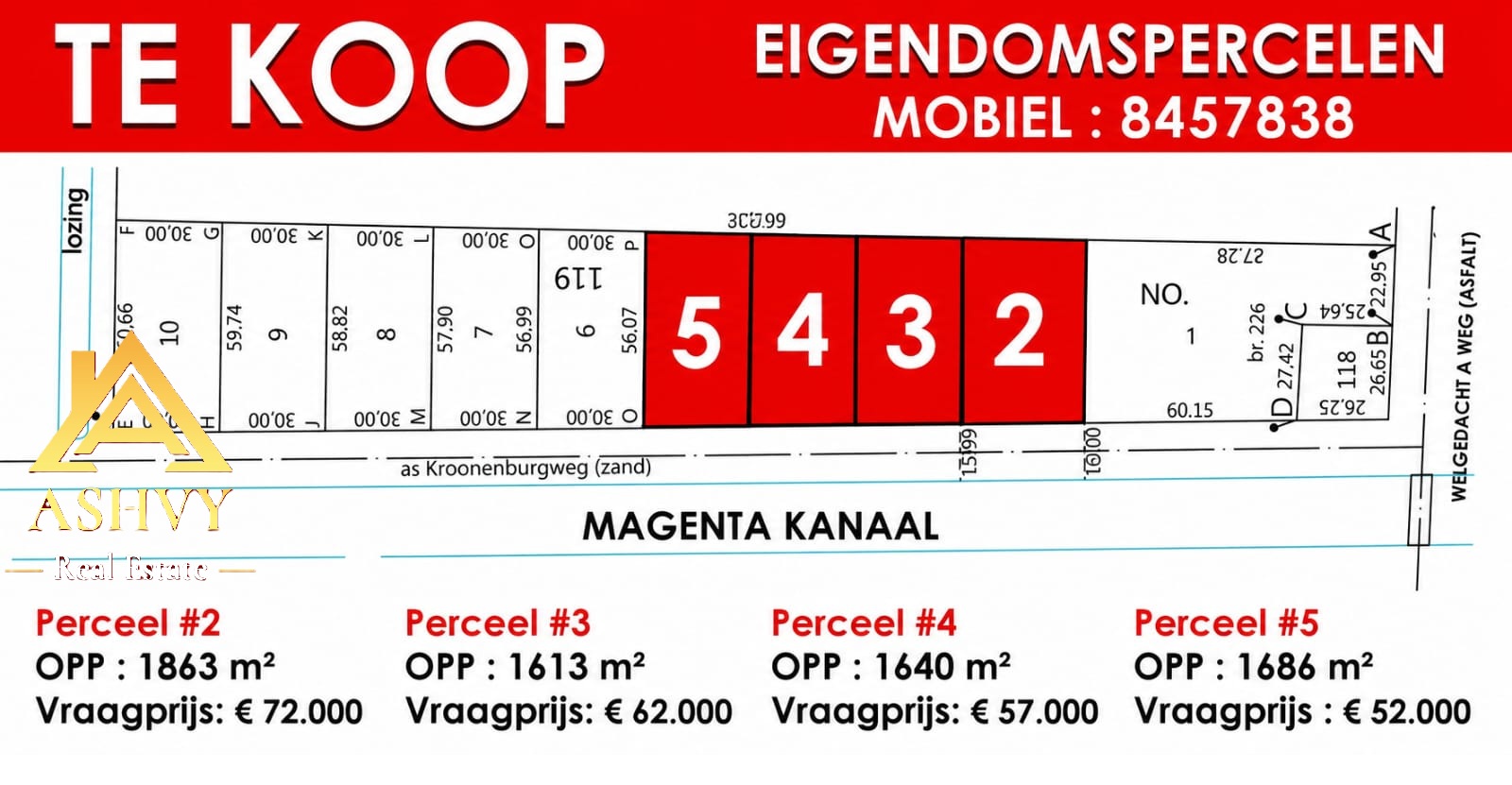 Eigendomspercelen aan Magenta Kanaal  foto 5